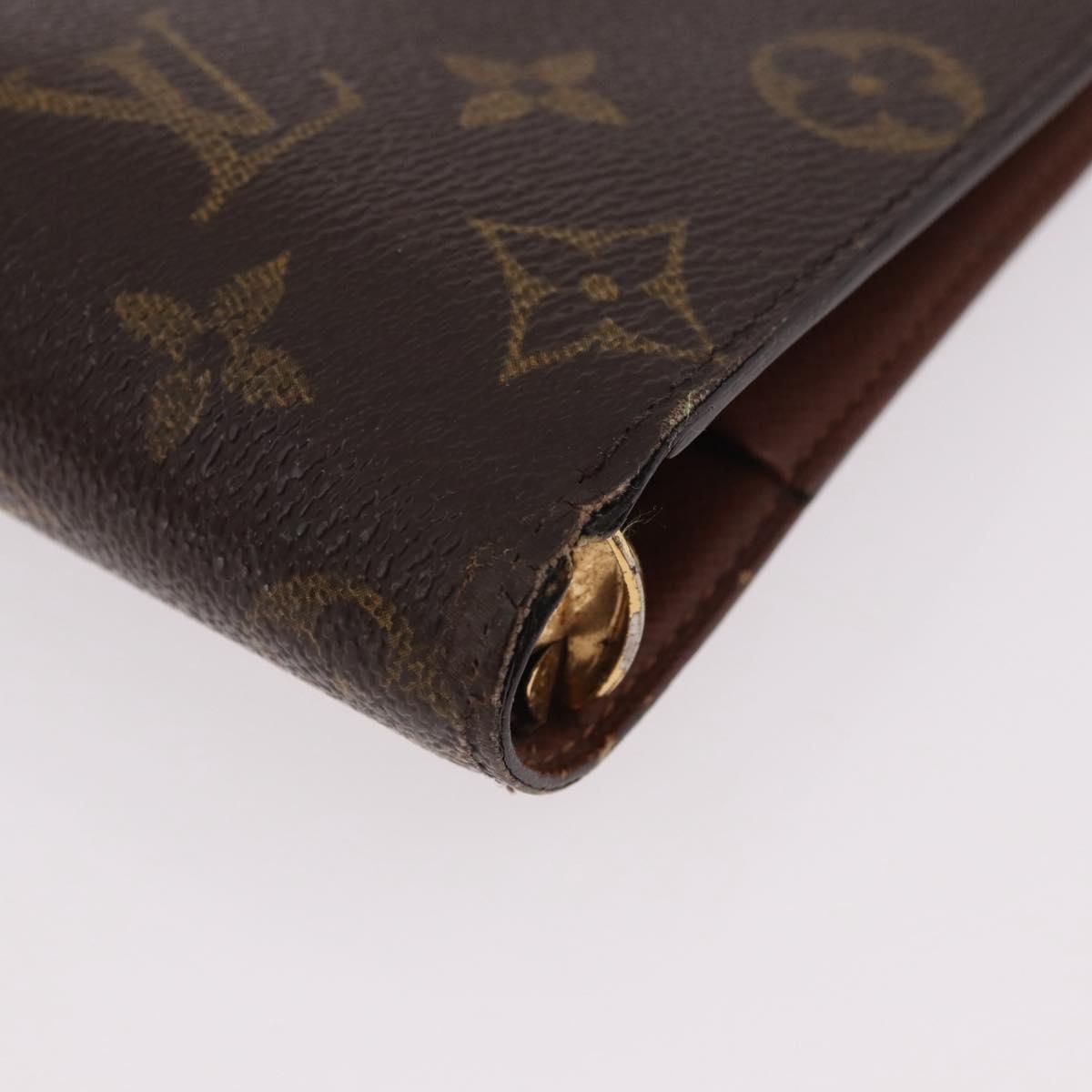 LOUIS VUITTON Monogram Agenda MM Day Planner Cover R20105 LV Auth 189519