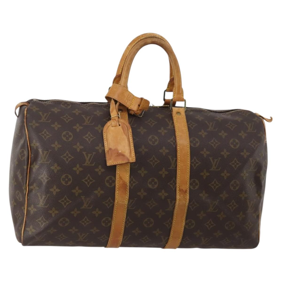 LOUIS VUITTON Monogram Keepall 45 Boston Bag M41428 LV Auth 189521