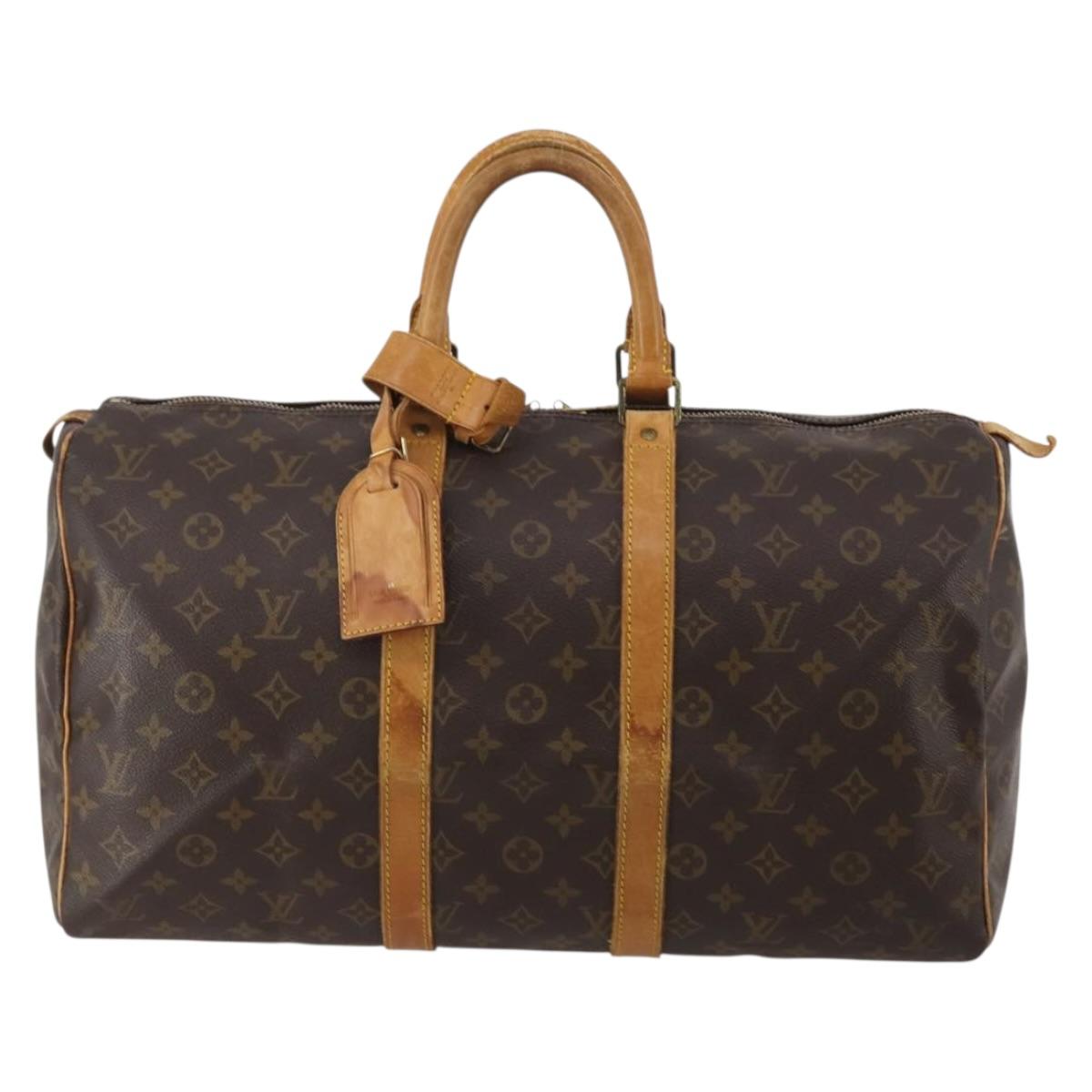LOUIS VUITTON Monogram Keepall 45 Boston Bag M41428 LV Auth 189521