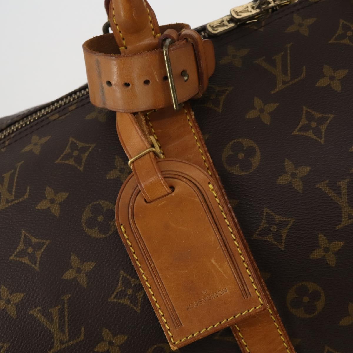 LOUIS VUITTON Monogram Keepall 55 Boston Bag M41424 LV Auth 189523
