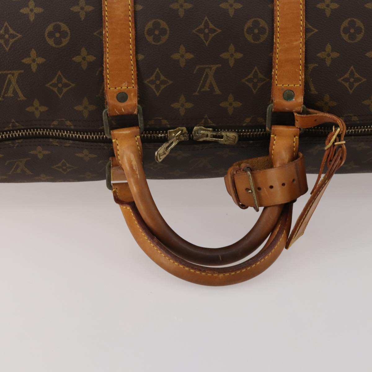 LOUIS VUITTON Monogram Keepall 55 Boston Bag M41424 LV Auth 189523