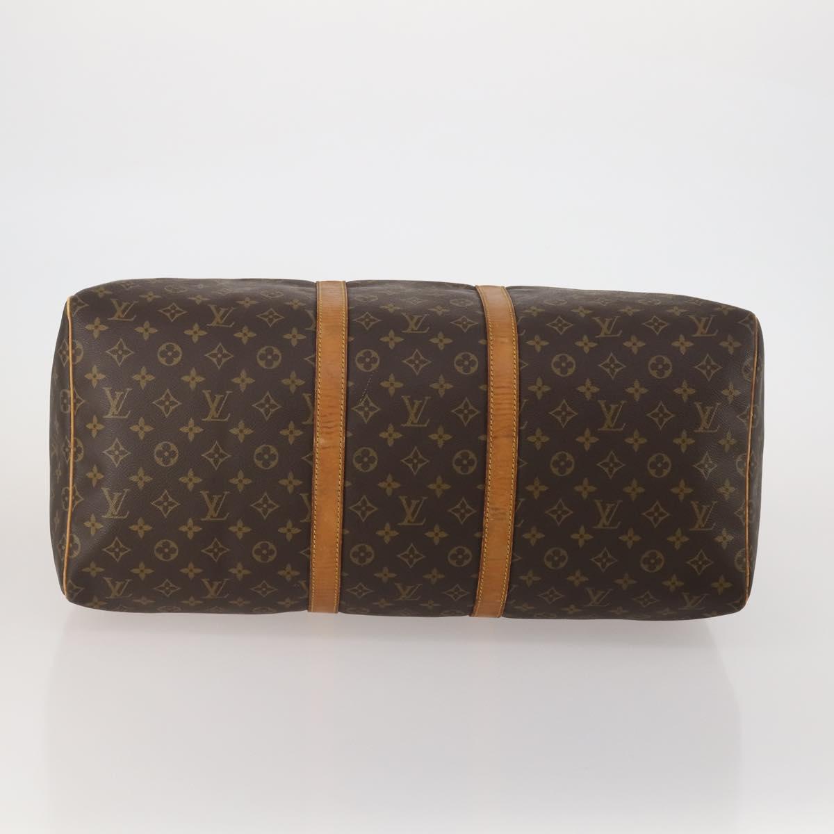 LOUIS VUITTON Monogram Keepall 55 Boston Bag M41424 LV Auth 189523