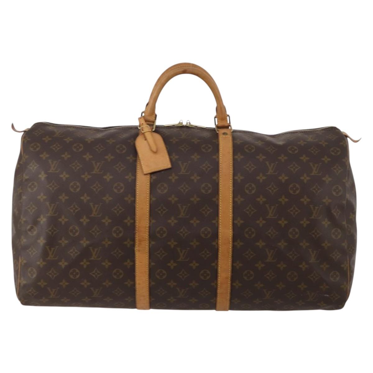 LOUIS VUITTON Monogram Keepall 60 Boston Bag M41422 LV Auth 189524