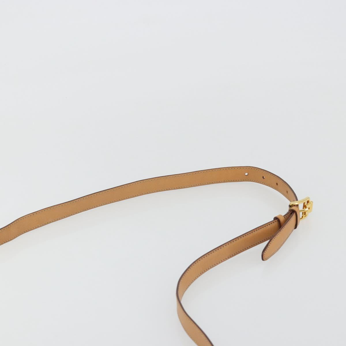 CELINE Macadam Canvas Shoulder Bag PVC Leather Brown Gold Auth 189539A