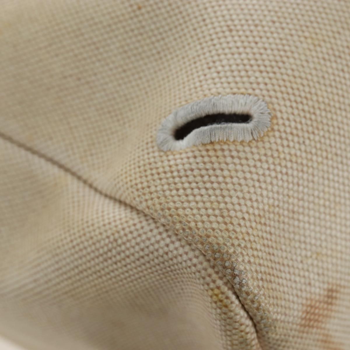 HERMES Herbag A Dos Backpack Canvas 2way Beige Silver Auth 189543