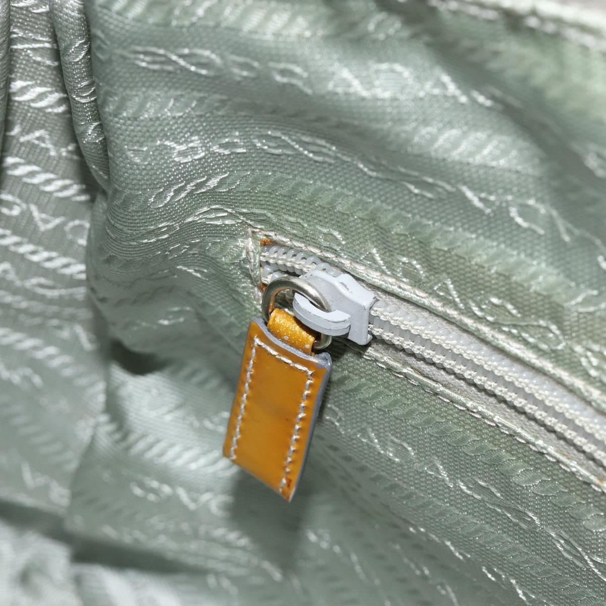 PRADA Shoulder Bag Nylon Light Blue Silver Auth 189553A
