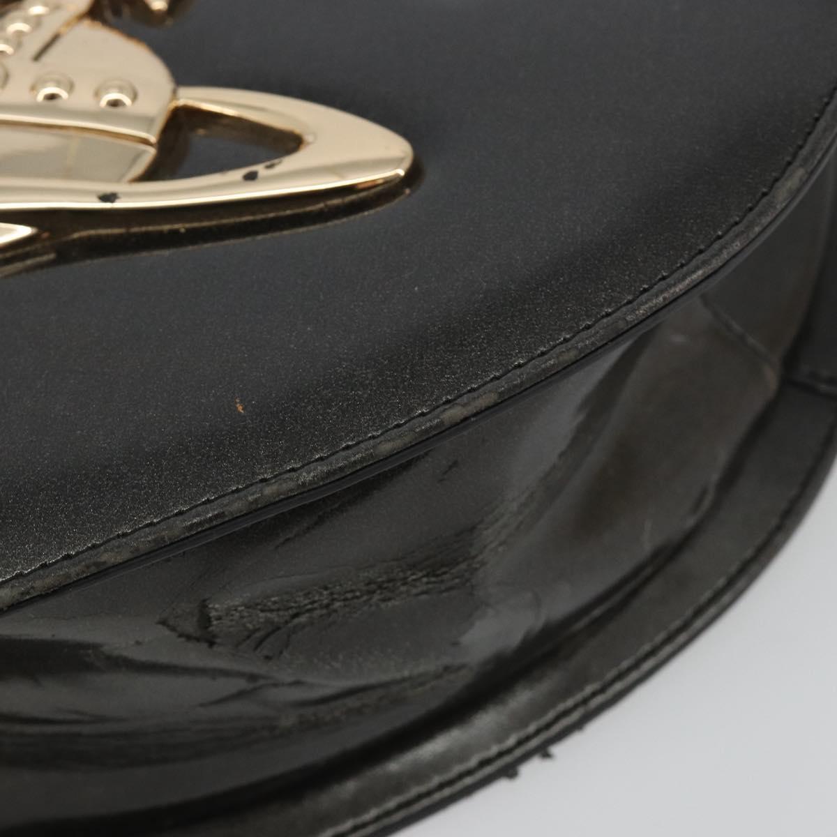 Vivienne Westwood Shoulder Bag Patent leather 2way Gray Gold Auth 189555