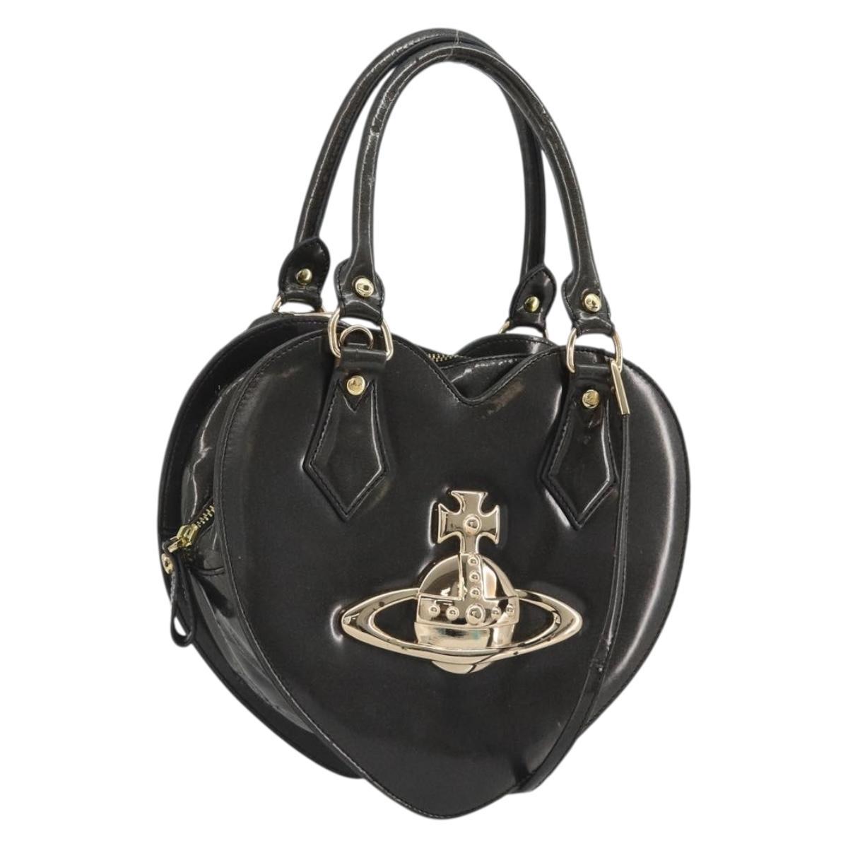 Vivienne Westwood Shoulder Bag Patent leather 2way Gray Gold Auth 189555