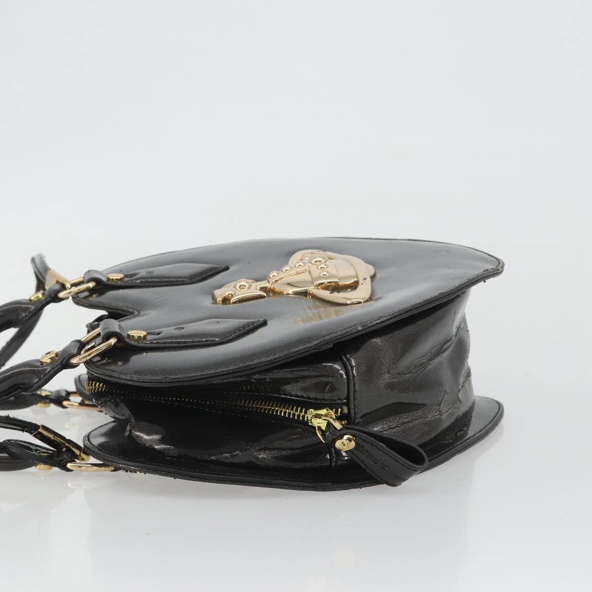 Vivienne Westwood Shoulder Bag Patent leather 2way Gray Gold Auth 189555