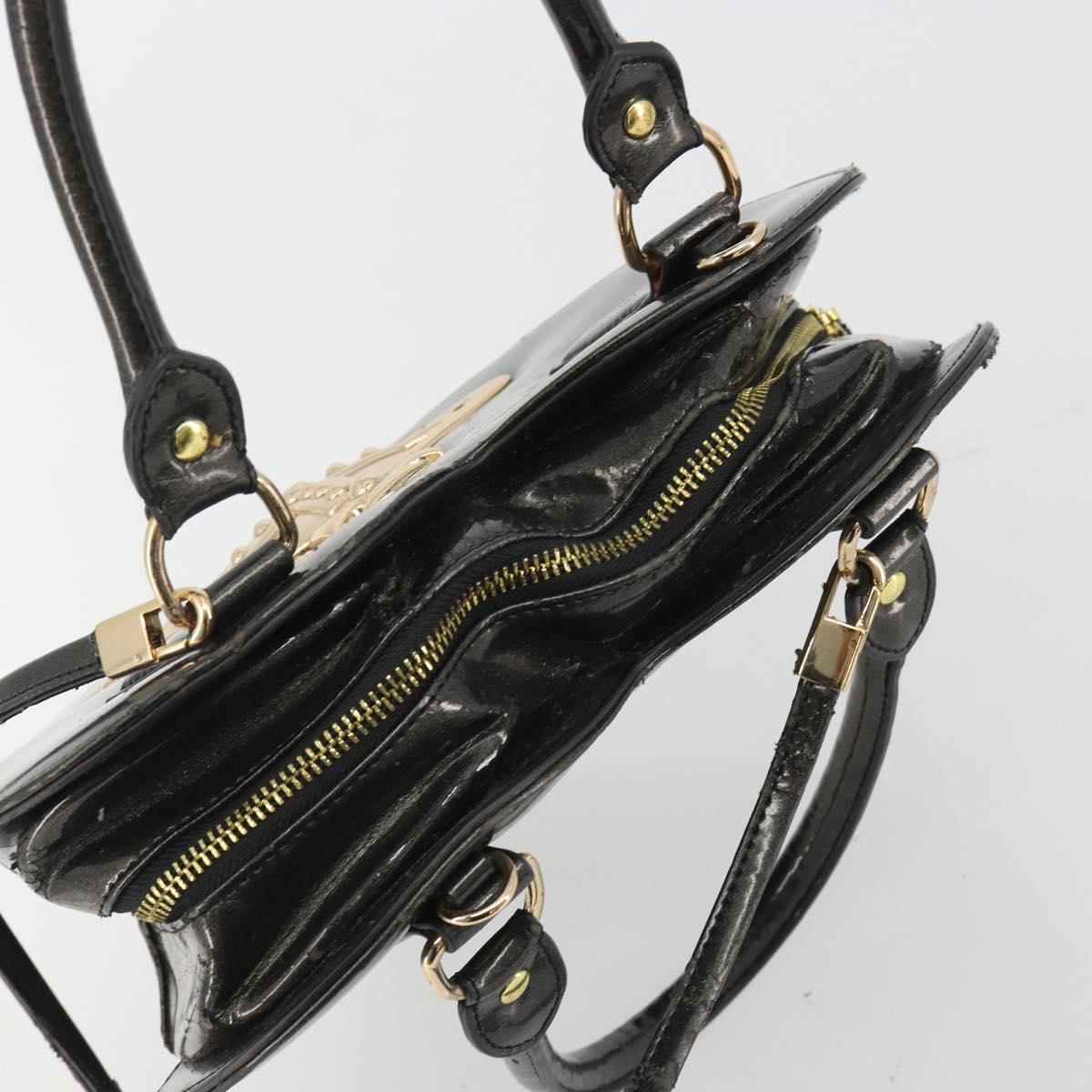 Vivienne Westwood Shoulder Bag Patent leather 2way Gray Gold Auth 189555