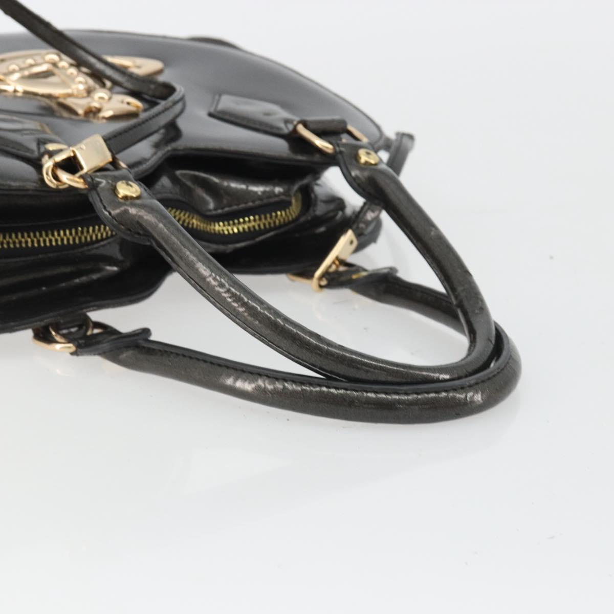 Vivienne Westwood Shoulder Bag Patent leather 2way Gray Gold Auth 189555