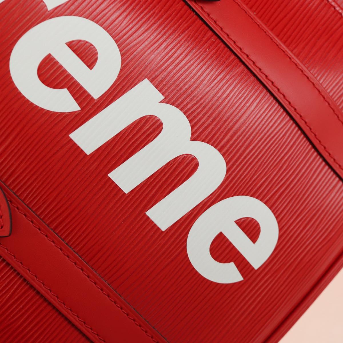 LOUIS VUITTON Epi Christopher PM Backpack LV × Supreme Red M53414 Auth 189566SM