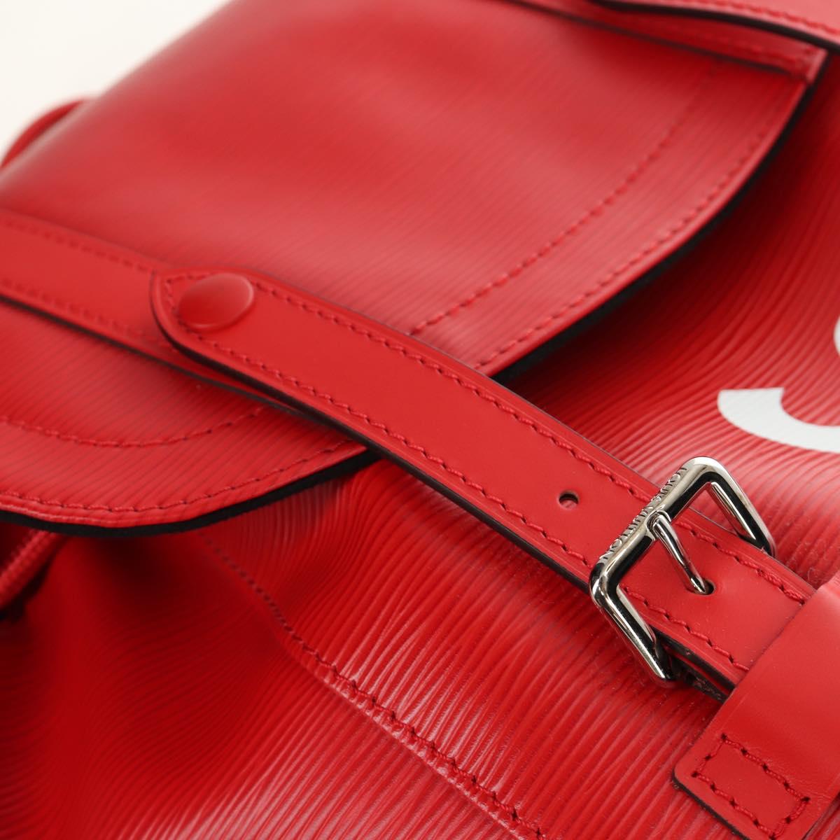 LOUIS VUITTON Epi Christopher PM Backpack LV × Supreme Red M53414 Auth 189566SM