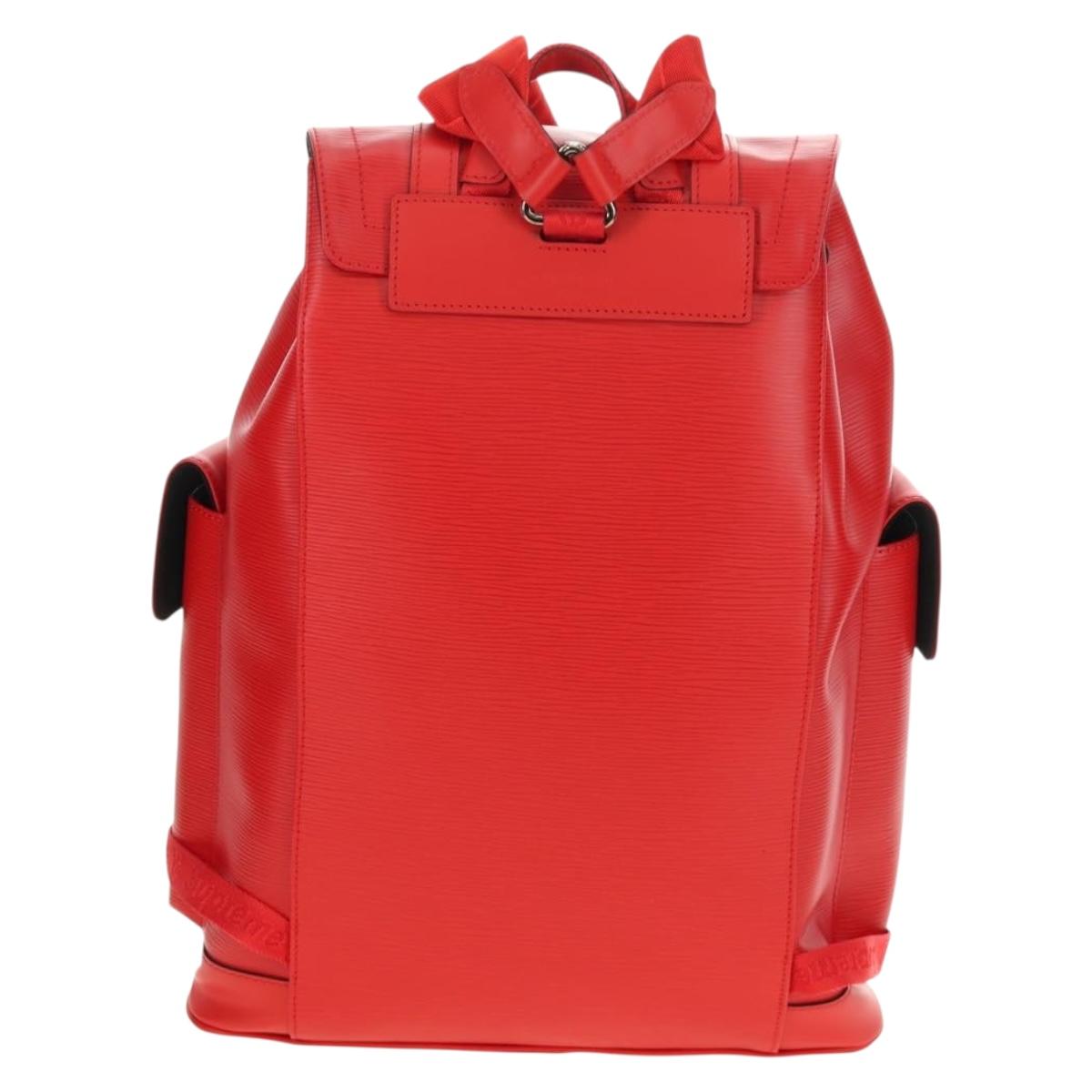 LOUIS VUITTON Epi Christopher PM Backpack LV × Supreme Red M53414 Auth 189566SM