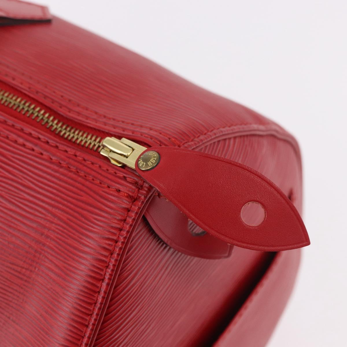 LOUIS VUITTON Epi Speedy 35 Hand Bag Castilian Red M42997 LV Auth 189568SV