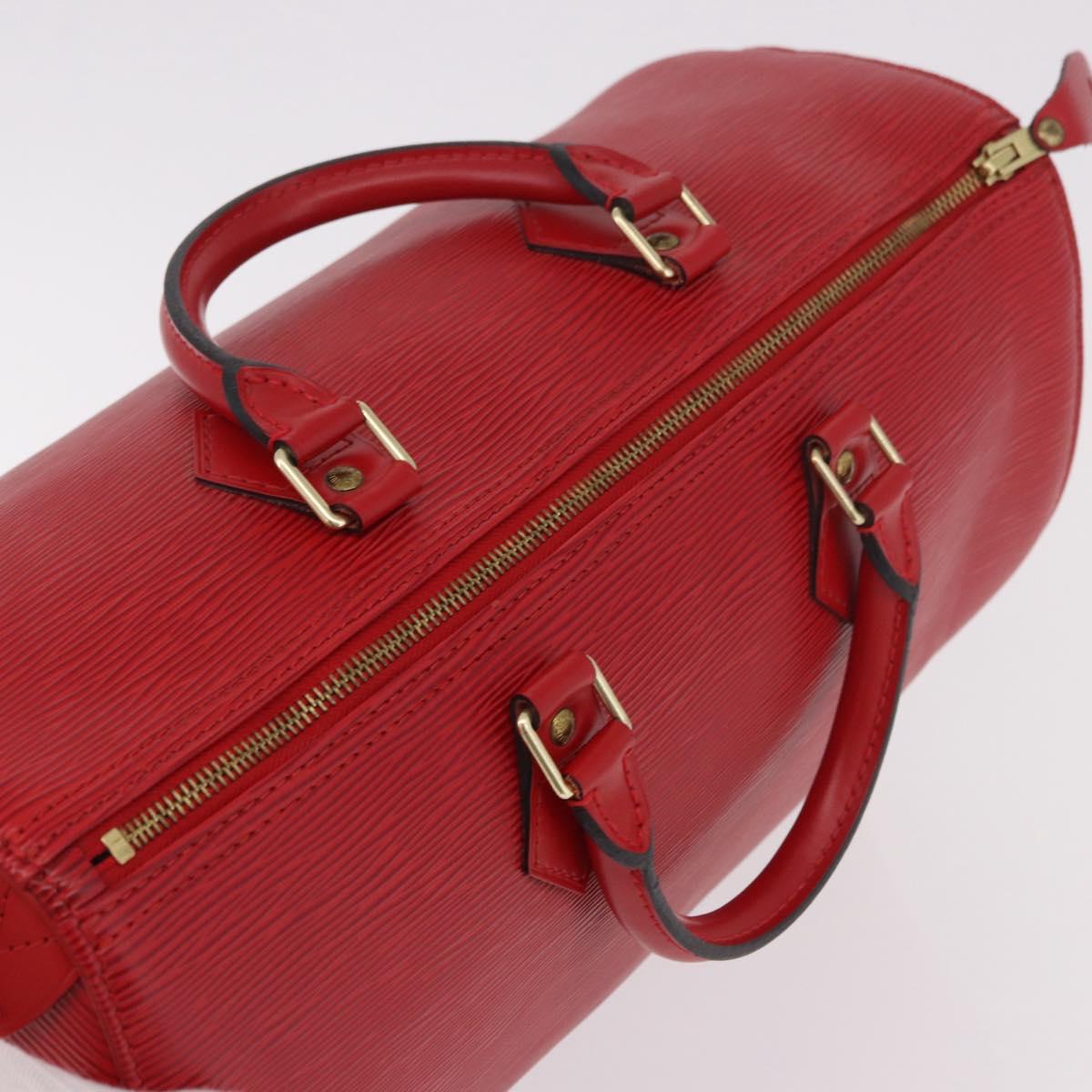 LOUIS VUITTON Epi Speedy 35 Hand Bag Castilian Red M42997 LV Auth 189568SV