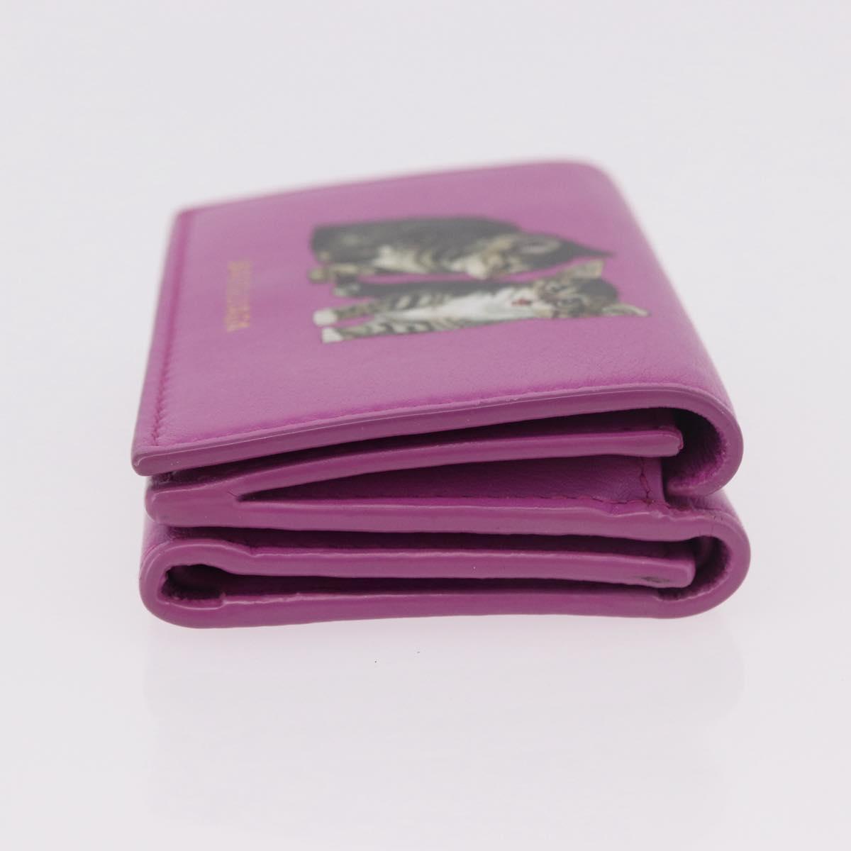 BALENCIAGA Compact Wallet Leather Pink Silver 558208 Auth 189571M