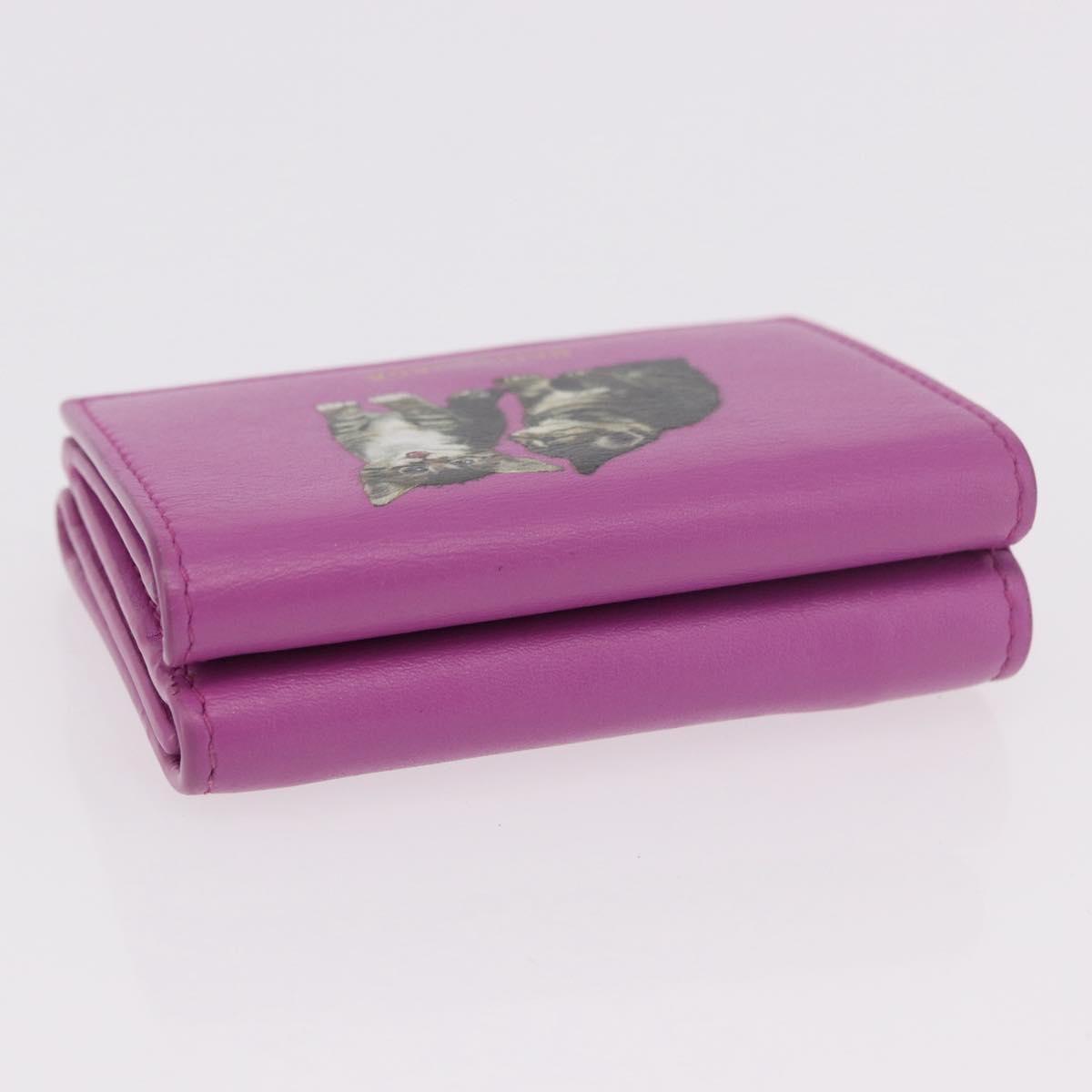 BALENCIAGA Compact Wallet Leather Pink Silver 558208 Auth 189571M