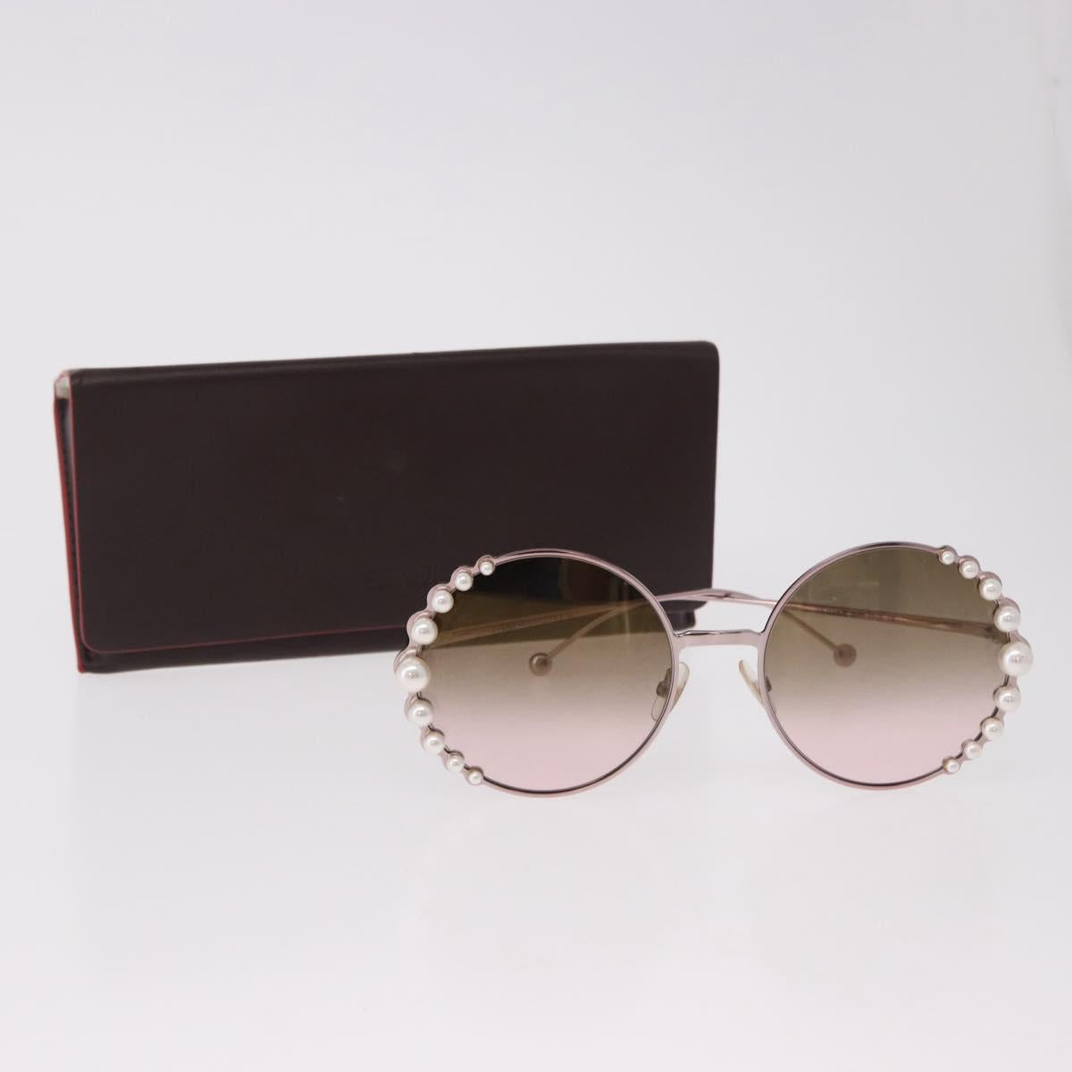 FENDI Sunglasses metal Pink Gold Auth 189574M