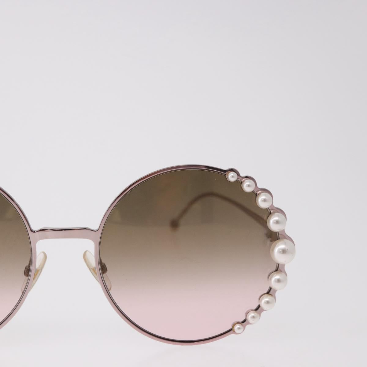 FENDI Sunglasses metal Pink Gold Auth 189574M
