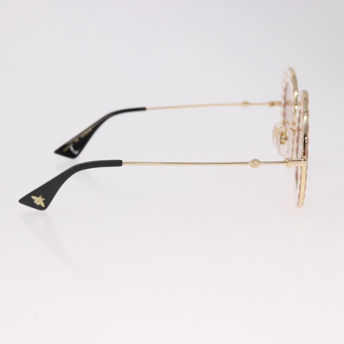 GUCCI Sunglasses metal Brown Auth 189575M
