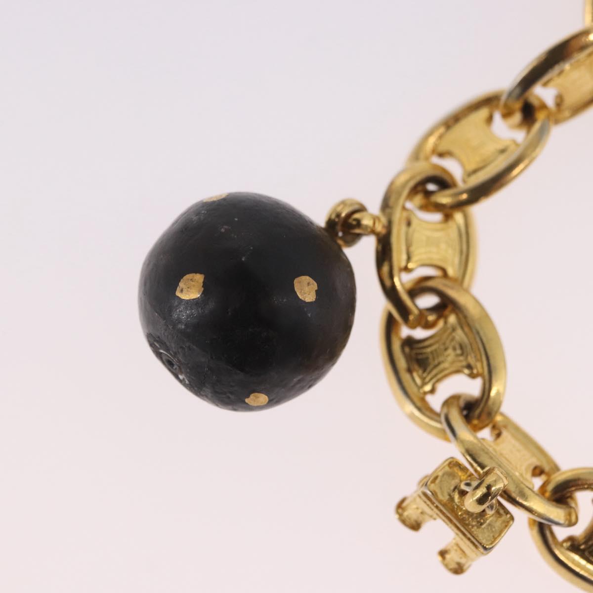 CELINE Macadam Bracelet metal Gold Tone Auth 189576M