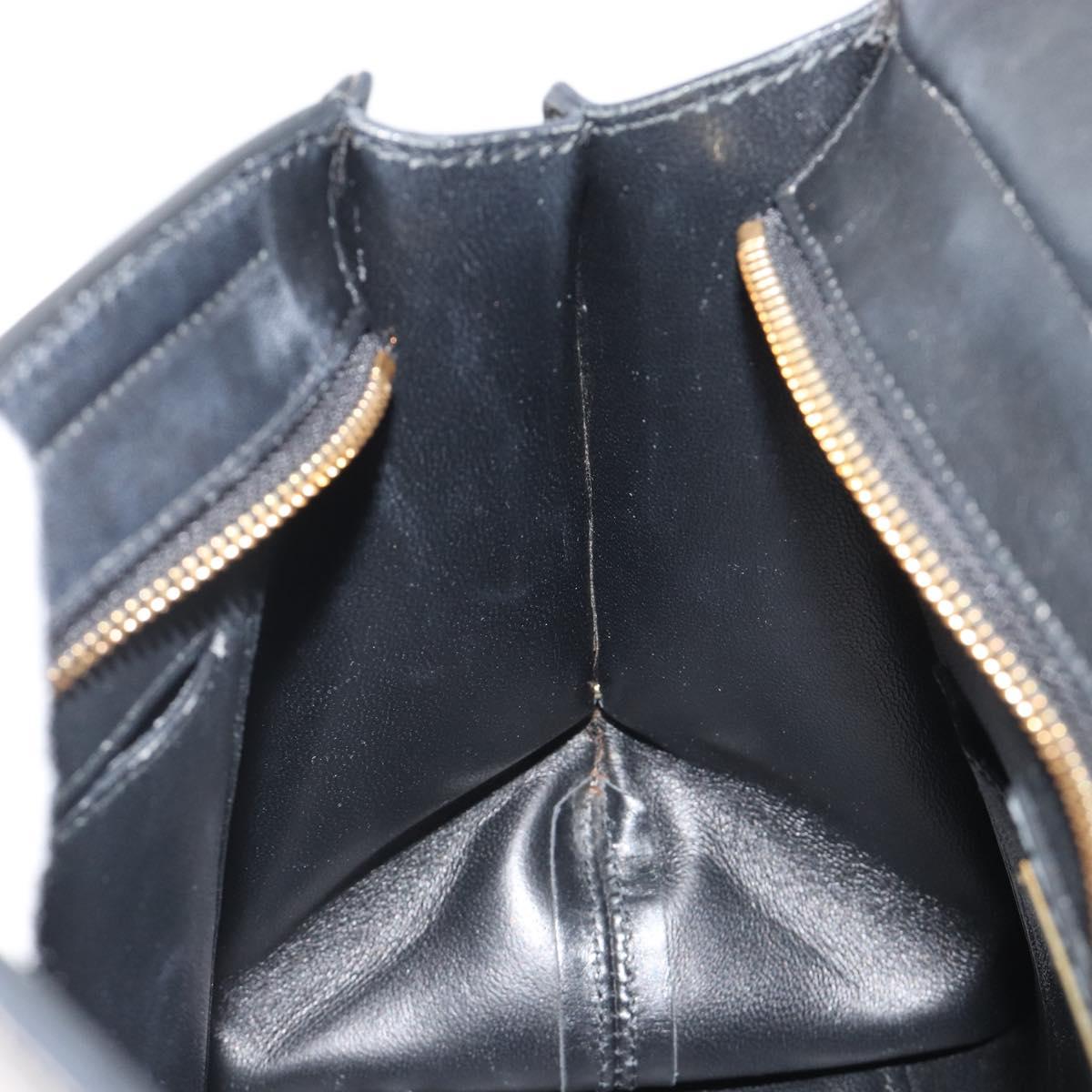 Salvatore Ferragamo Sofia Gancini Hand Bag Leather 2way Black Gold Auth 189582