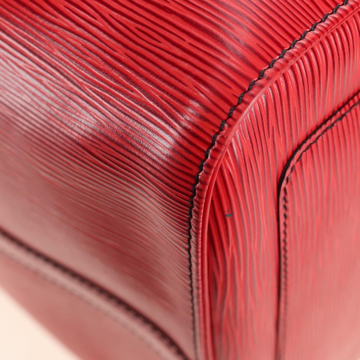 LOUIS VUITTON Epi Keepall 55 Boston Bag Red M42957 LV Auth 189584V