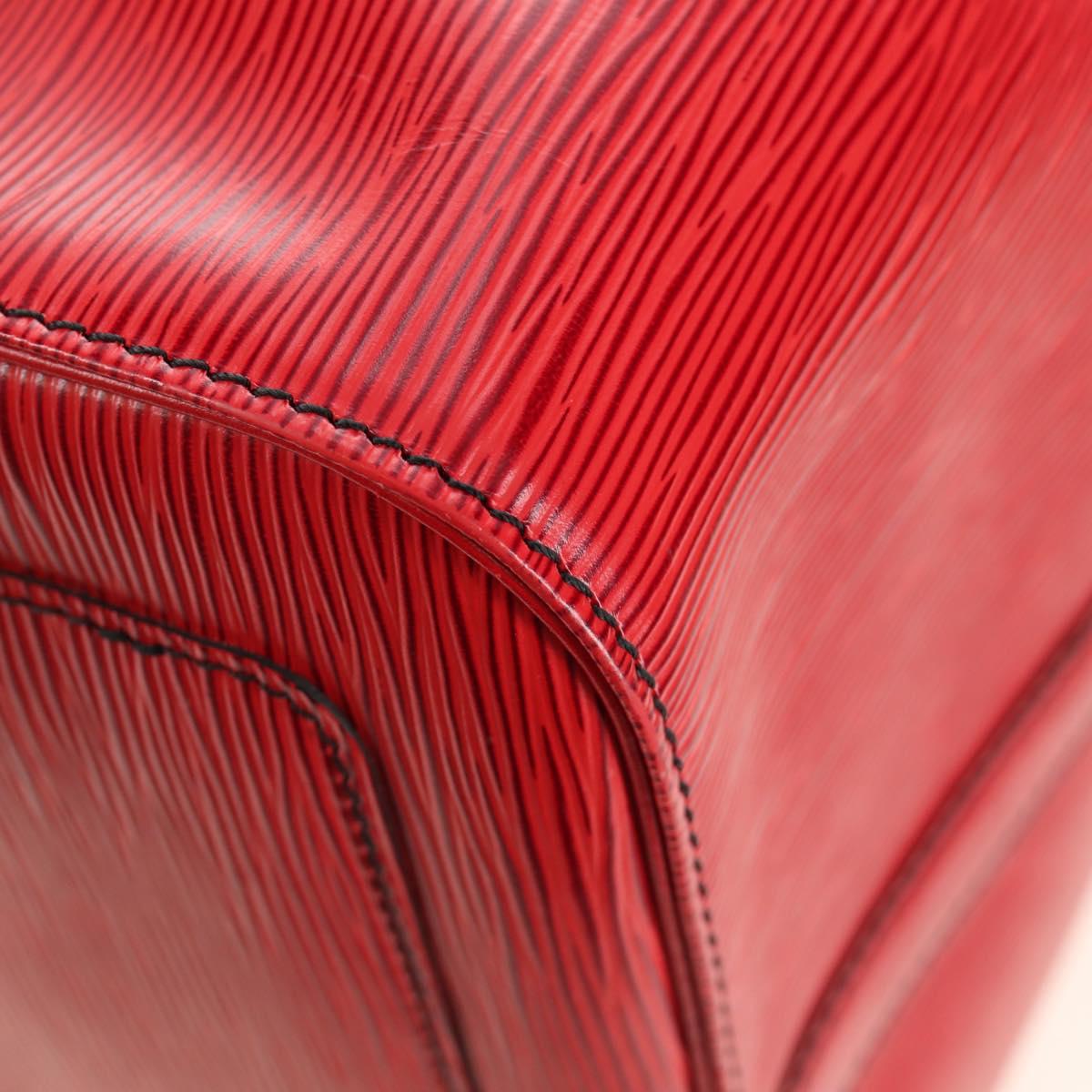 LOUIS VUITTON Epi Keepall 55 Boston Bag Red M42957 LV Auth 189584V