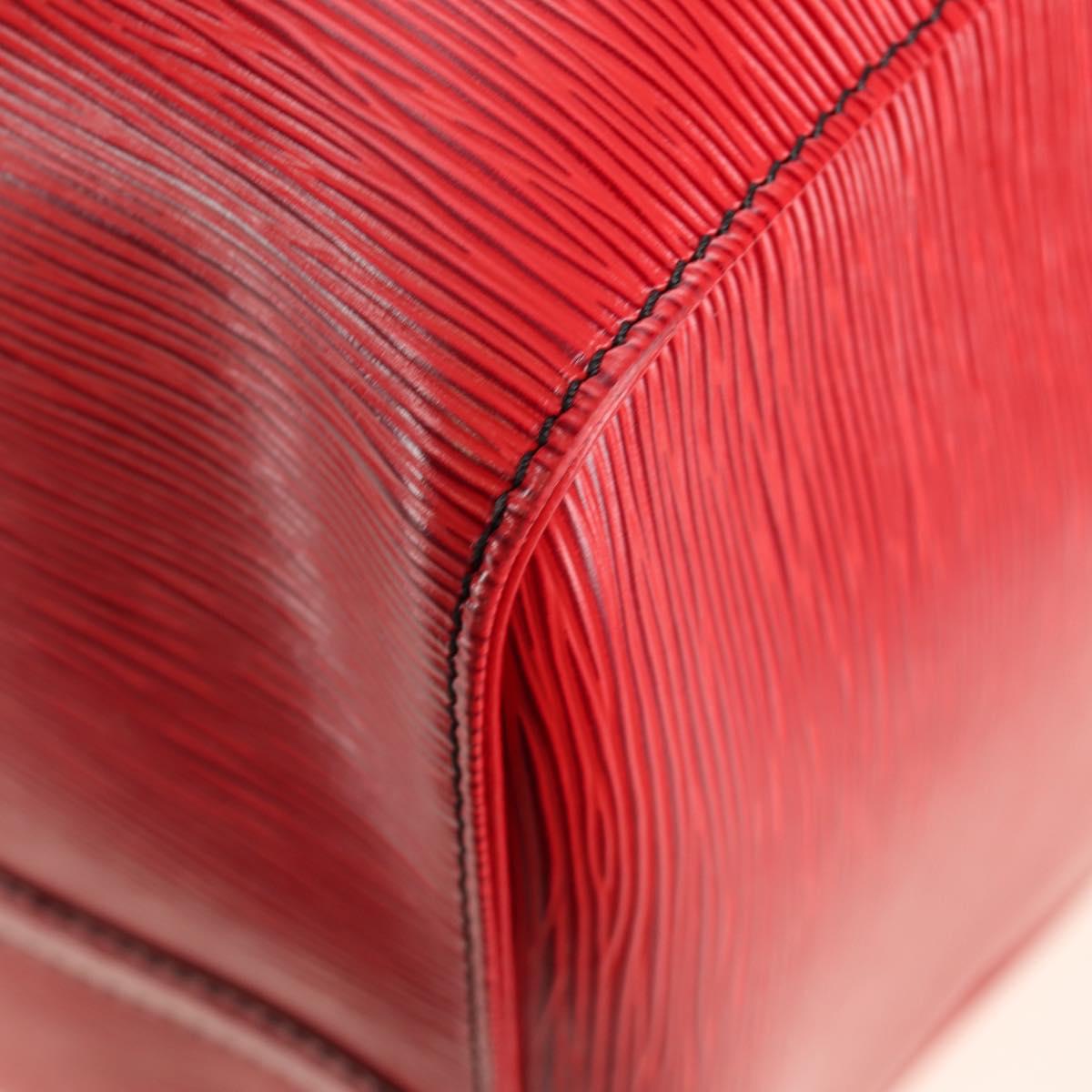 LOUIS VUITTON Epi Keepall 55 Boston Bag Red M42957 LV Auth 189584V