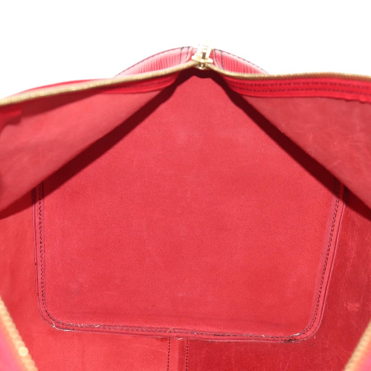 LOUIS VUITTON Epi Keepall 55 Boston Bag Red M42957 LV Auth 189584V