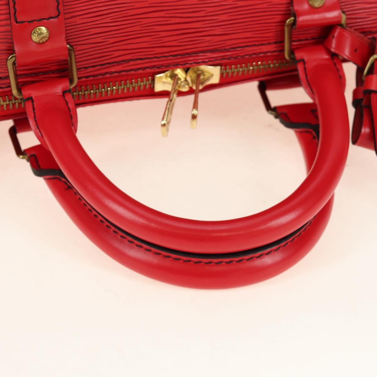 LOUIS VUITTON Epi Keepall 55 Boston Bag Red M42957 LV Auth 189584V