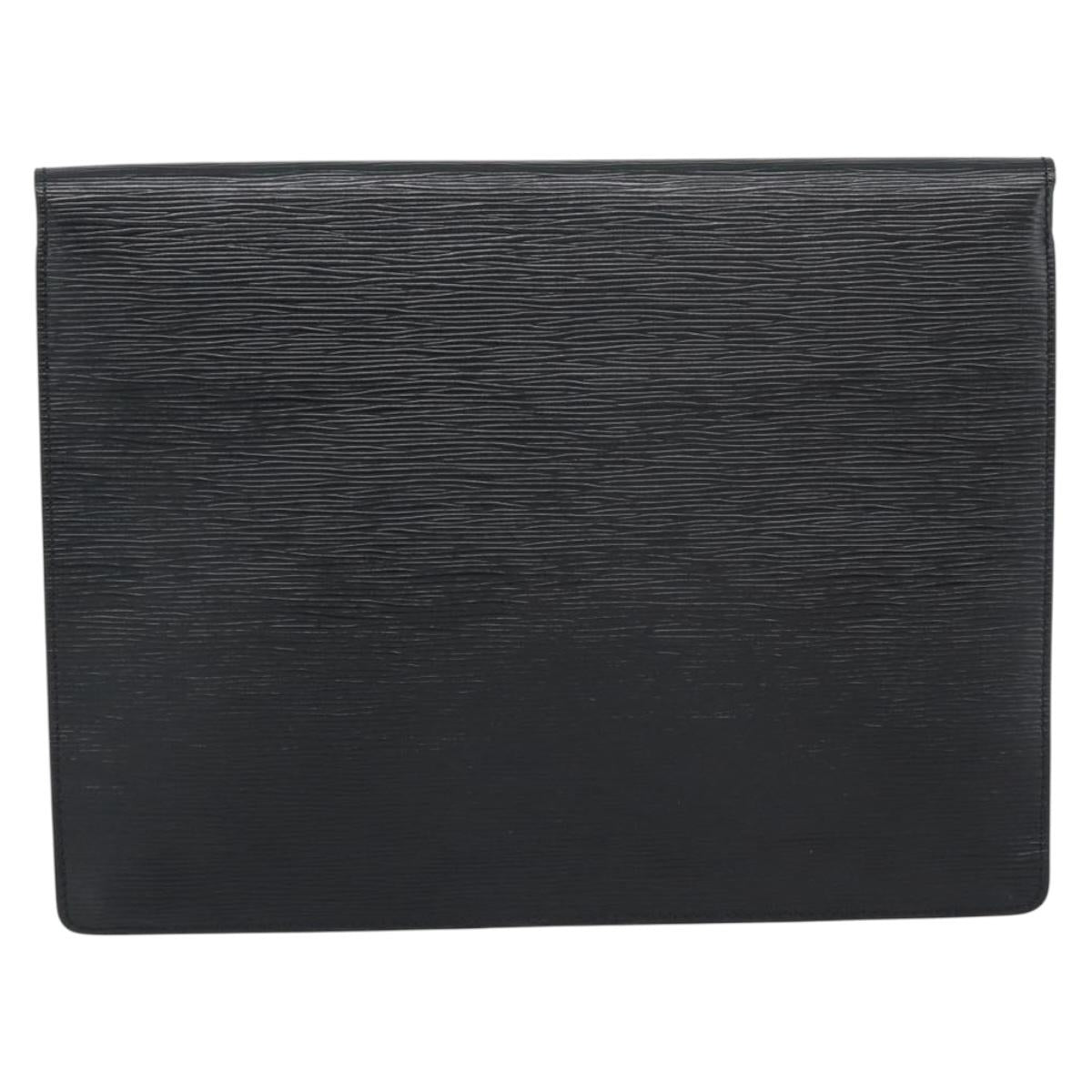 LOUIS VUITTON Epi Porte Documents Senatur Briefcase Black M54452 LV Auth 189586