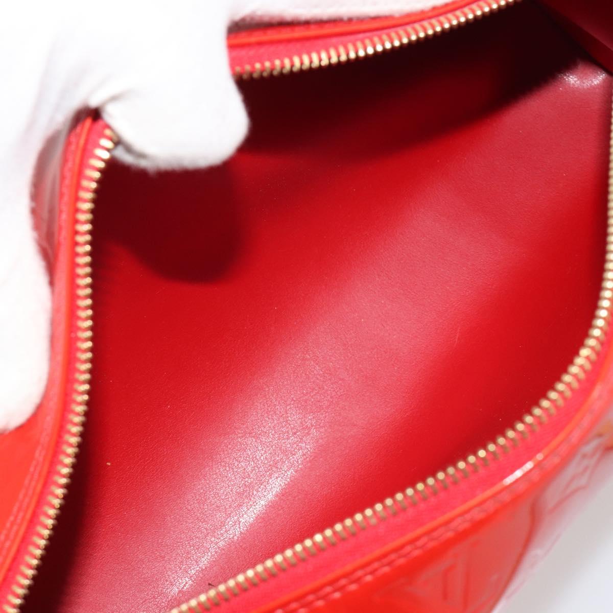 LOUIS VUITTON Monogram Vernis Bedford Hand Bag Rouge M91328 LV Auth 189592A