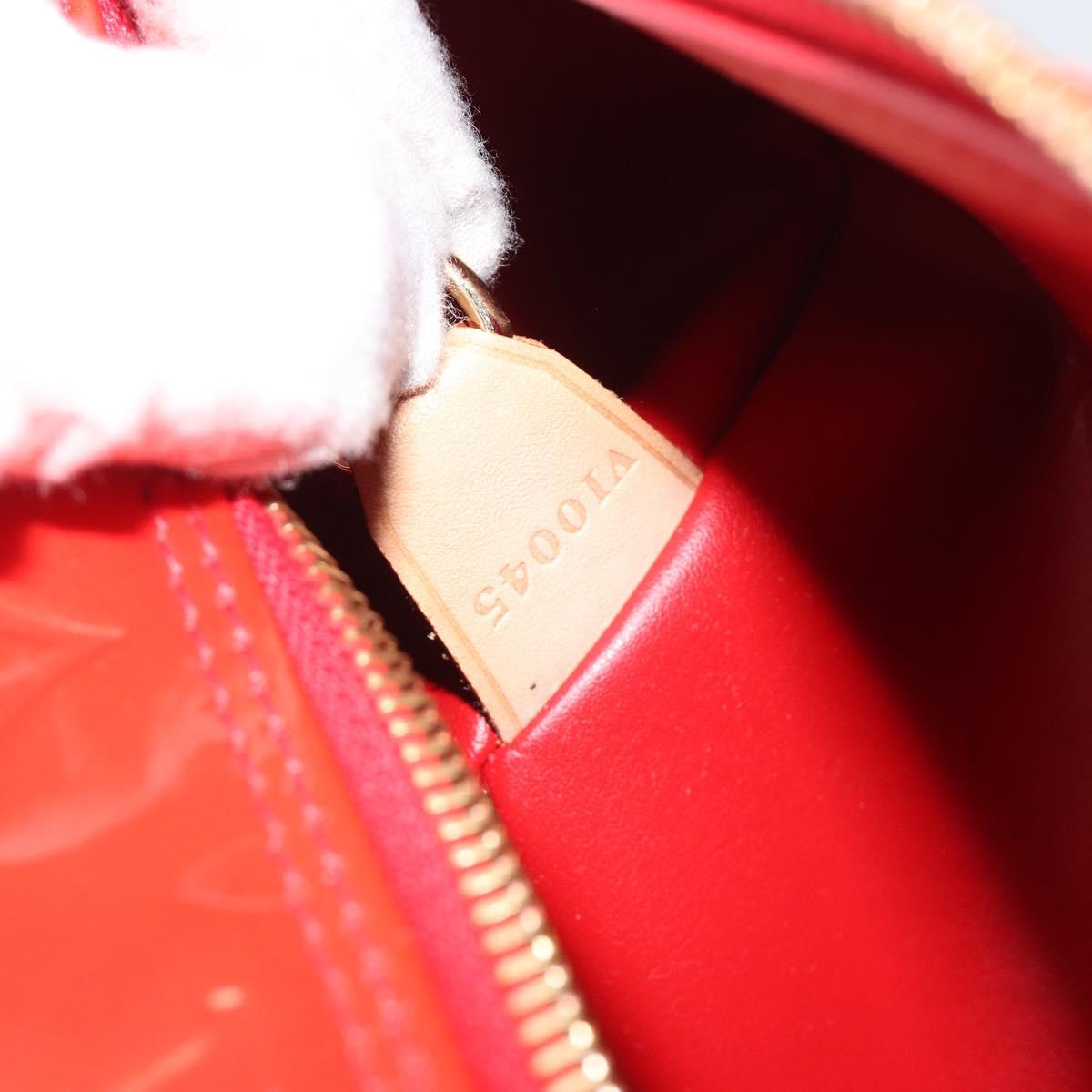 LOUIS VUITTON Monogram Vernis Bedford Hand Bag Rouge M91328 LV Auth 189592A