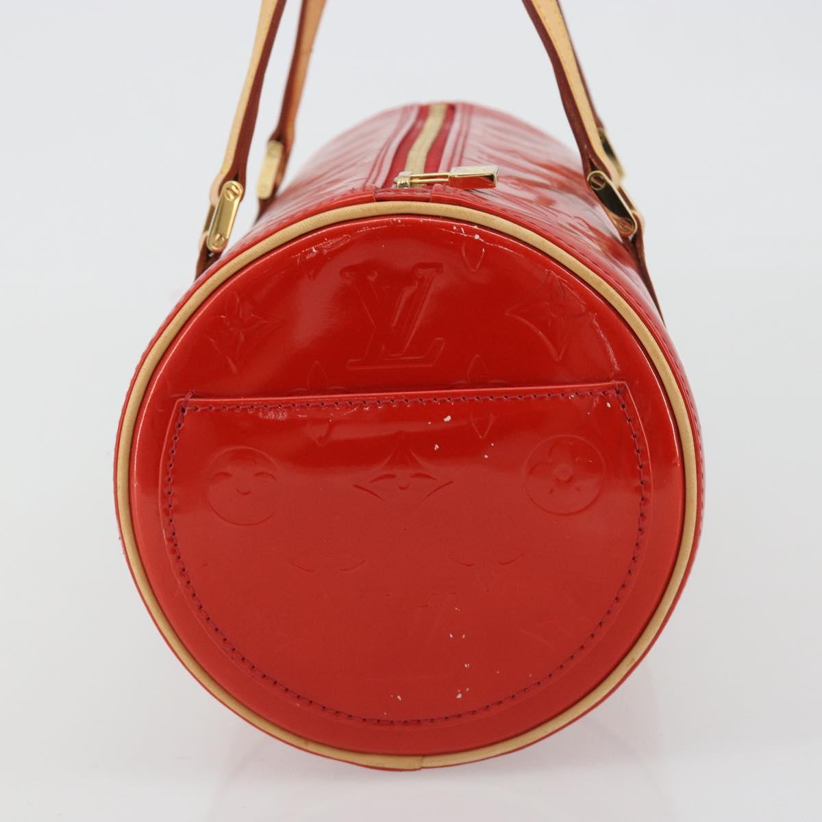LOUIS VUITTON Monogram Vernis Bedford Hand Bag Rouge M91328 LV Auth 189592A