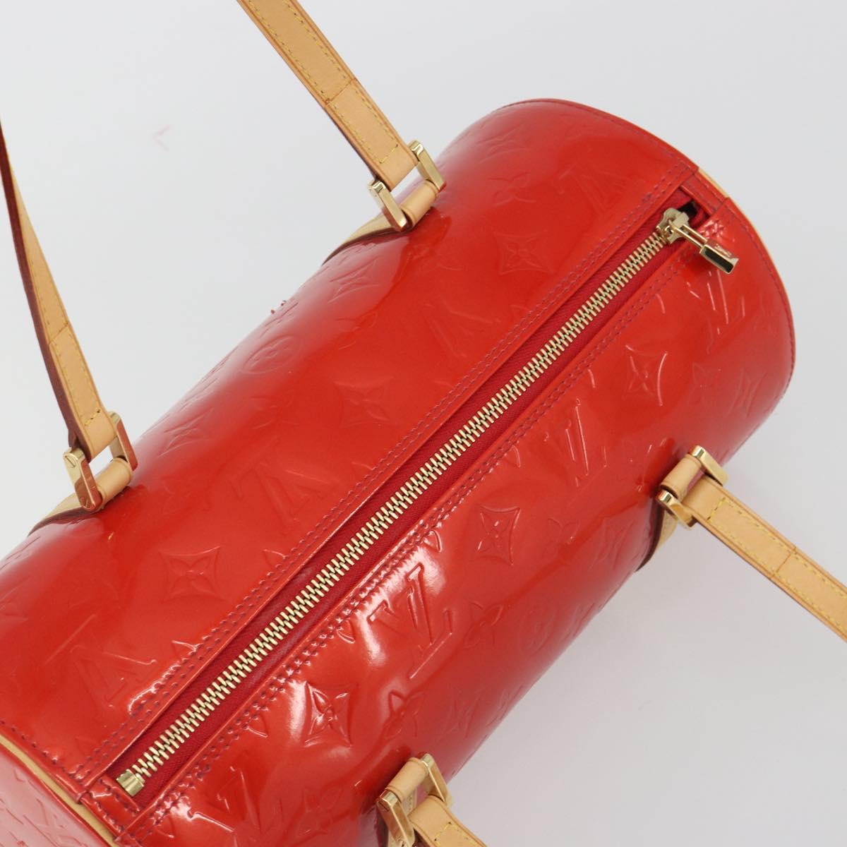 LOUIS VUITTON Monogram Vernis Bedford Hand Bag Rouge M91328 LV Auth 189592A