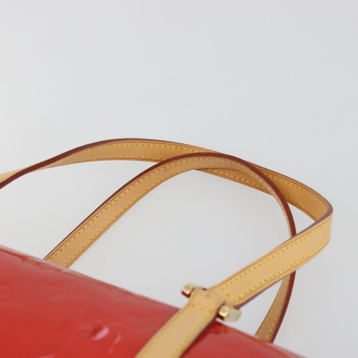 LOUIS VUITTON Monogram Vernis Bedford Hand Bag Rouge M91328 LV Auth 189592A