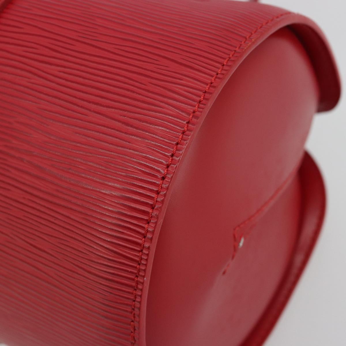 LOUIS VUITTON Epi Soufflot Hand Bag Red M52227 LV Auth 189593V