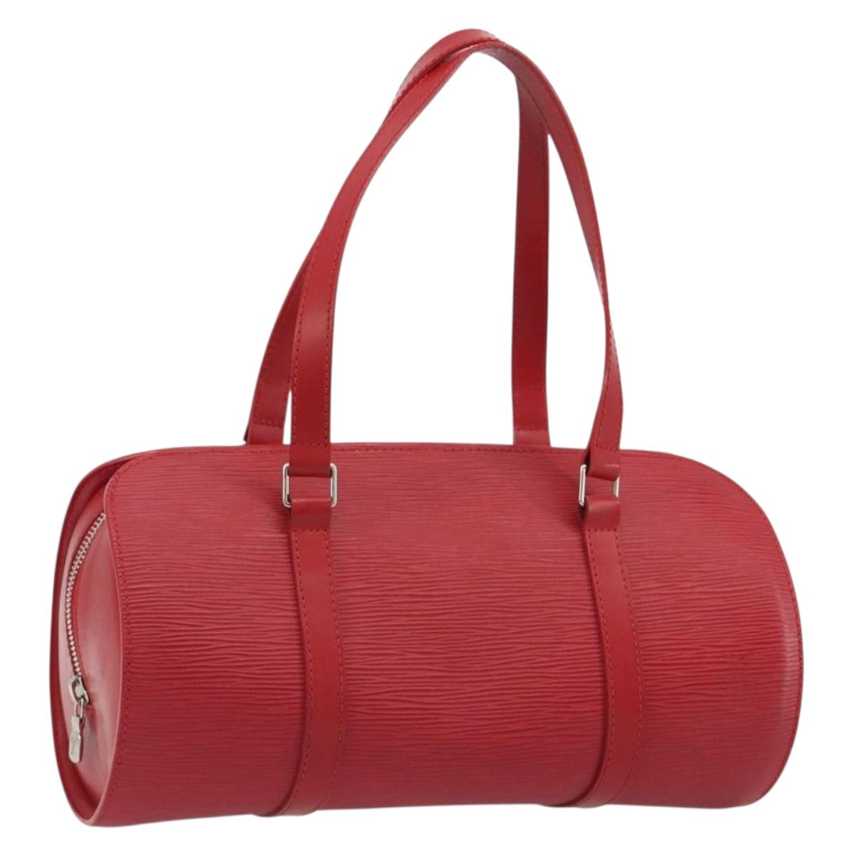 LOUIS VUITTON Epi Soufflot Hand Bag Red M52227 LV Auth 189593V