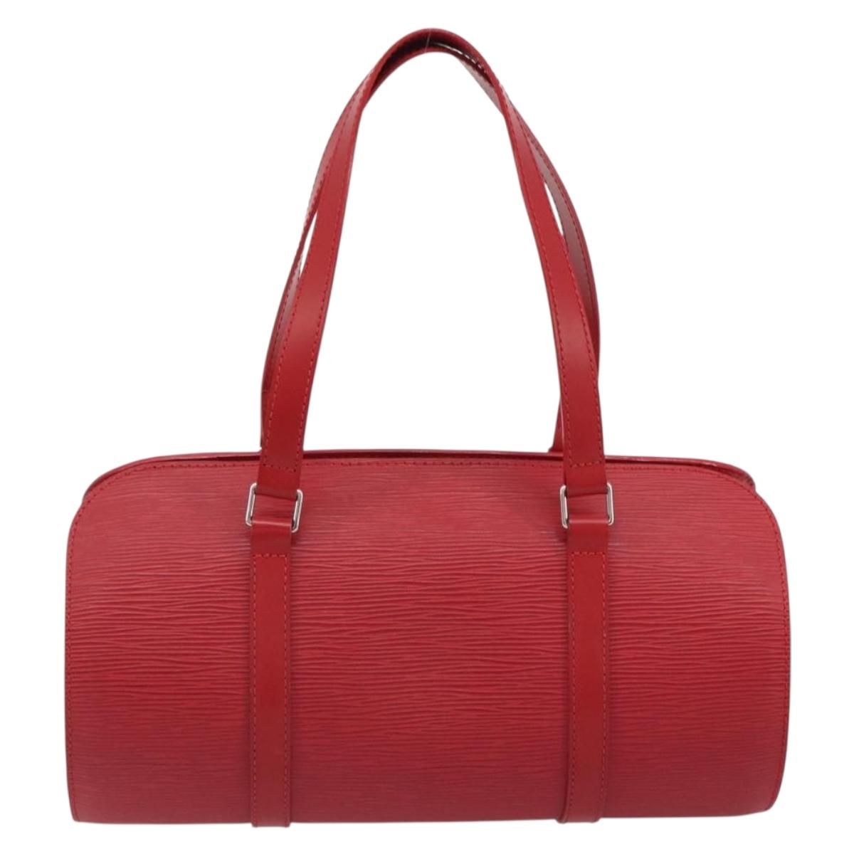 LOUIS VUITTON Epi Soufflot Hand Bag Red M52227 LV Auth 189593V