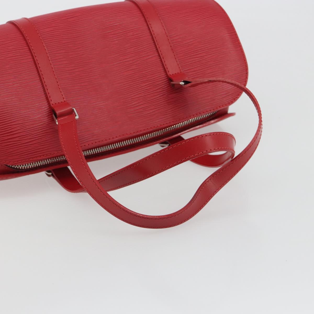 LOUIS VUITTON Epi Soufflot Hand Bag Red M52227 LV Auth 189593V