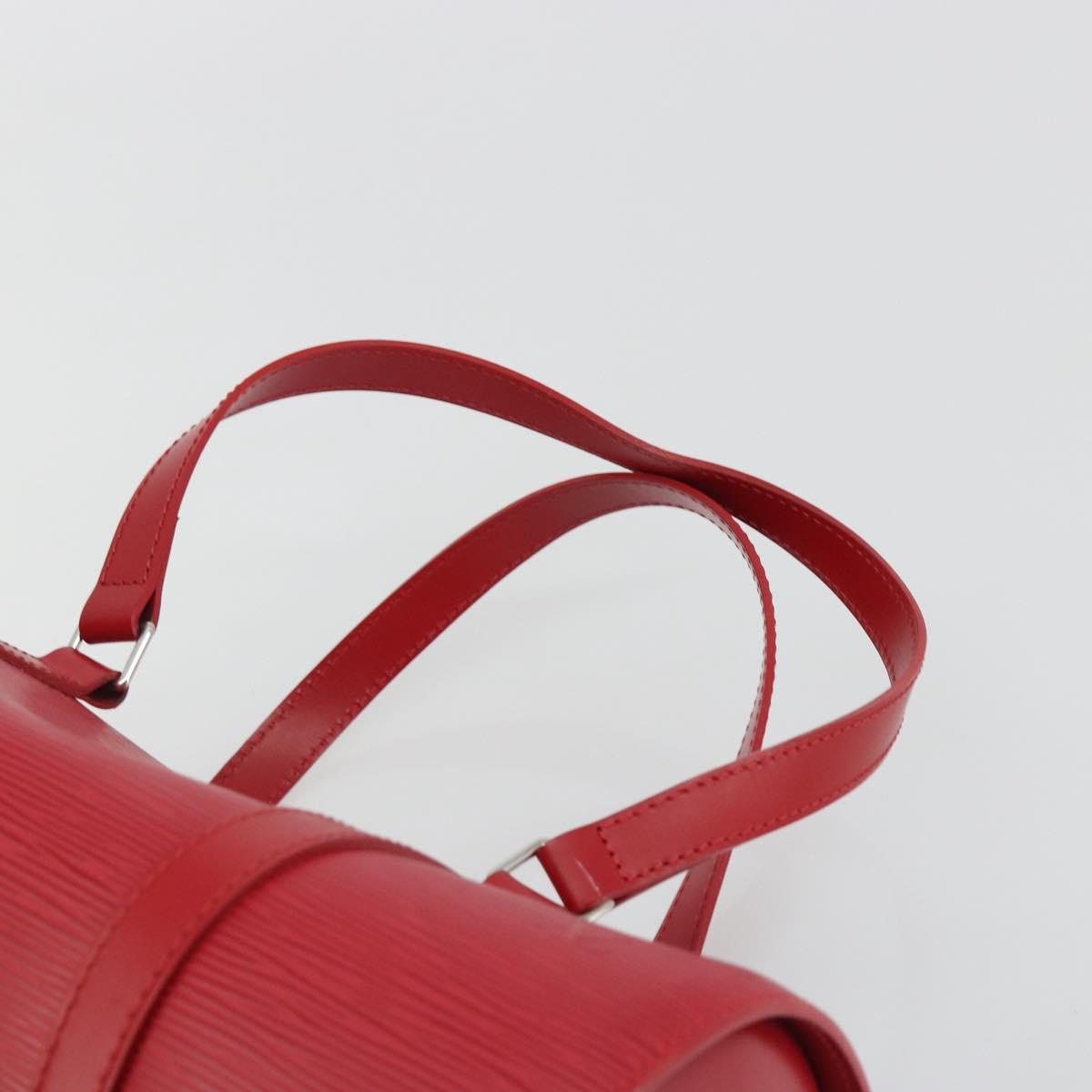 LOUIS VUITTON Epi Soufflot Hand Bag Red M52227 LV Auth 189593V
