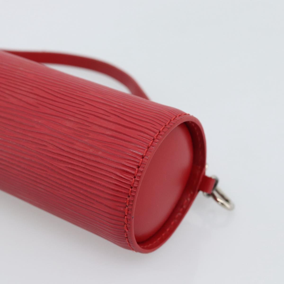 LOUIS VUITTON Epi Soufflot Pouch Accessory Pouch Red LV Auth 189594