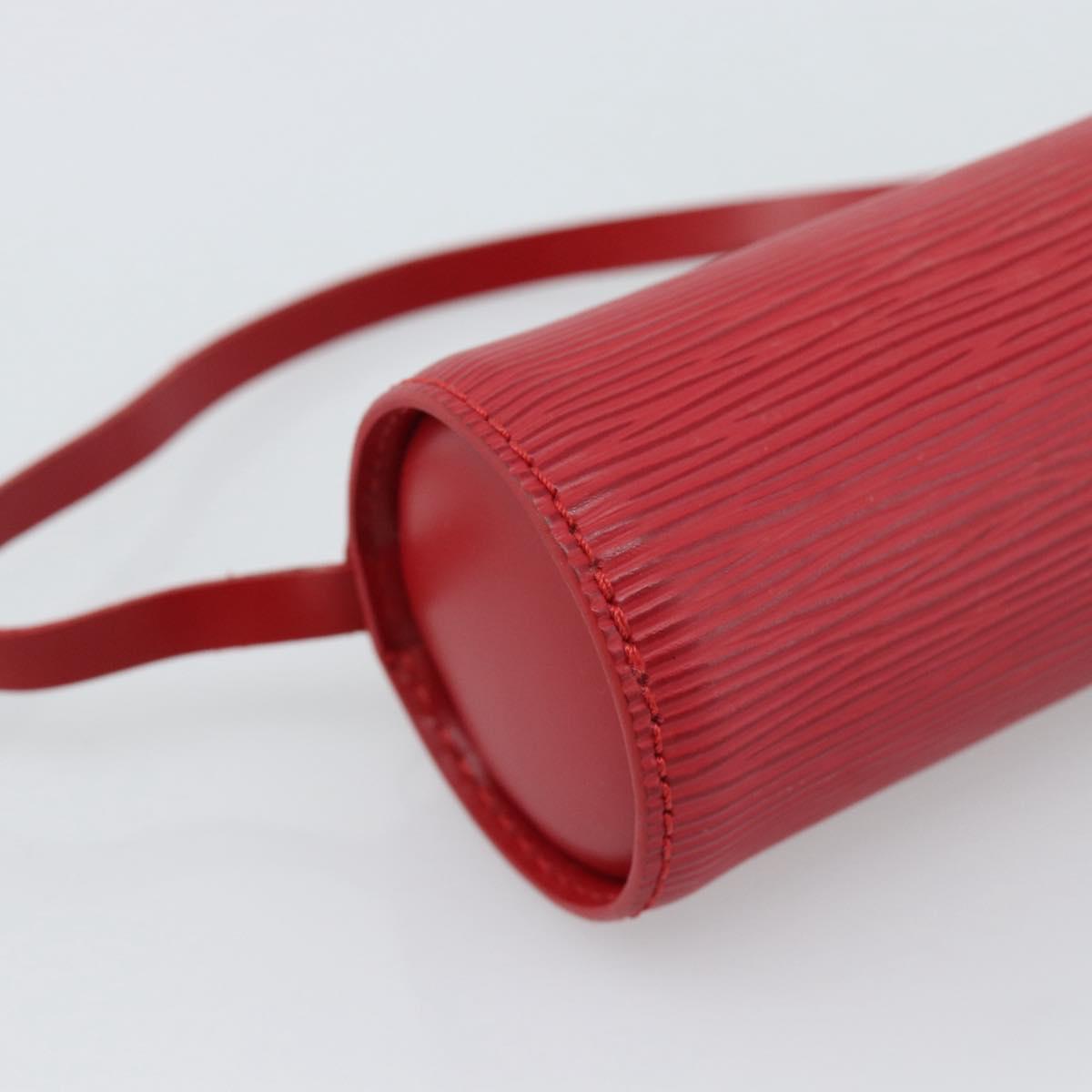 LOUIS VUITTON Epi Soufflot Pouch Accessory Pouch Red LV Auth 189594