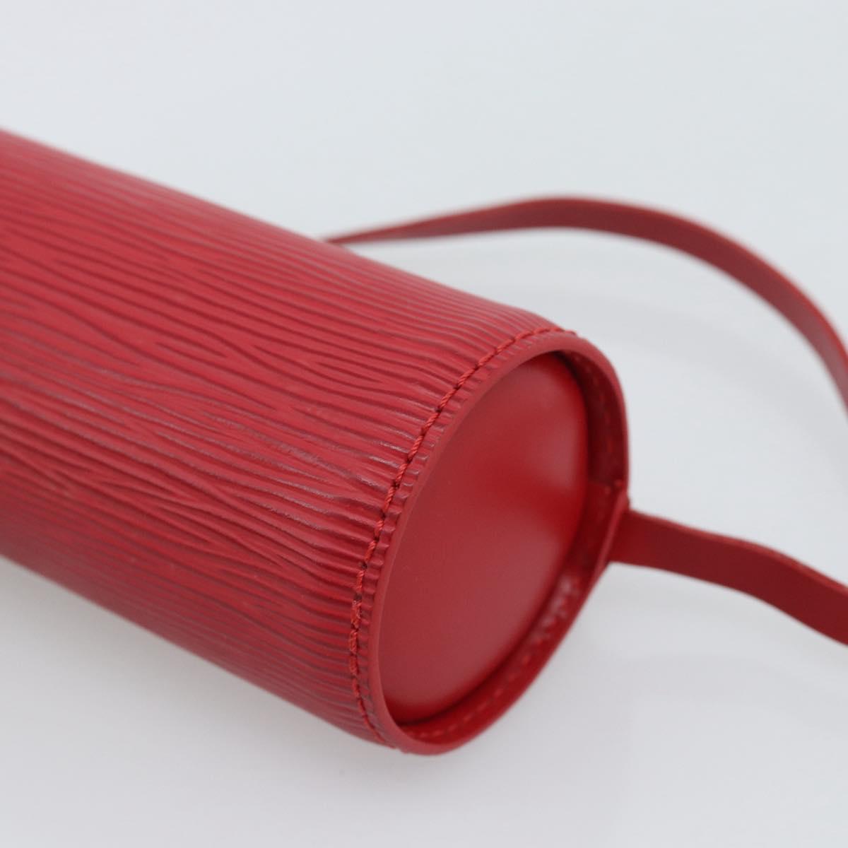 LOUIS VUITTON Epi Soufflot Pouch Accessory Pouch Red LV Auth 189594