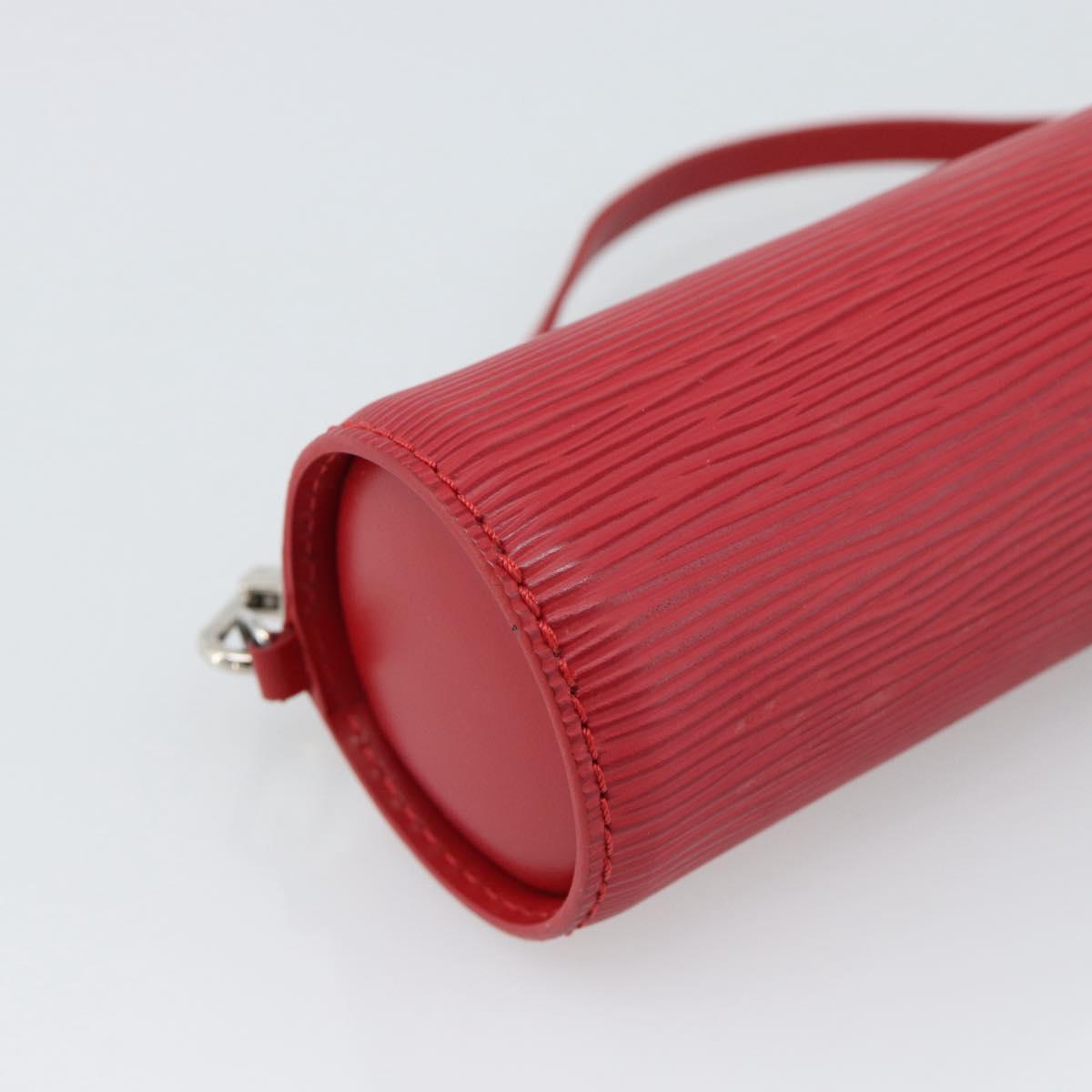 LOUIS VUITTON Epi Soufflot Pouch Accessory Pouch Red LV Auth 189594