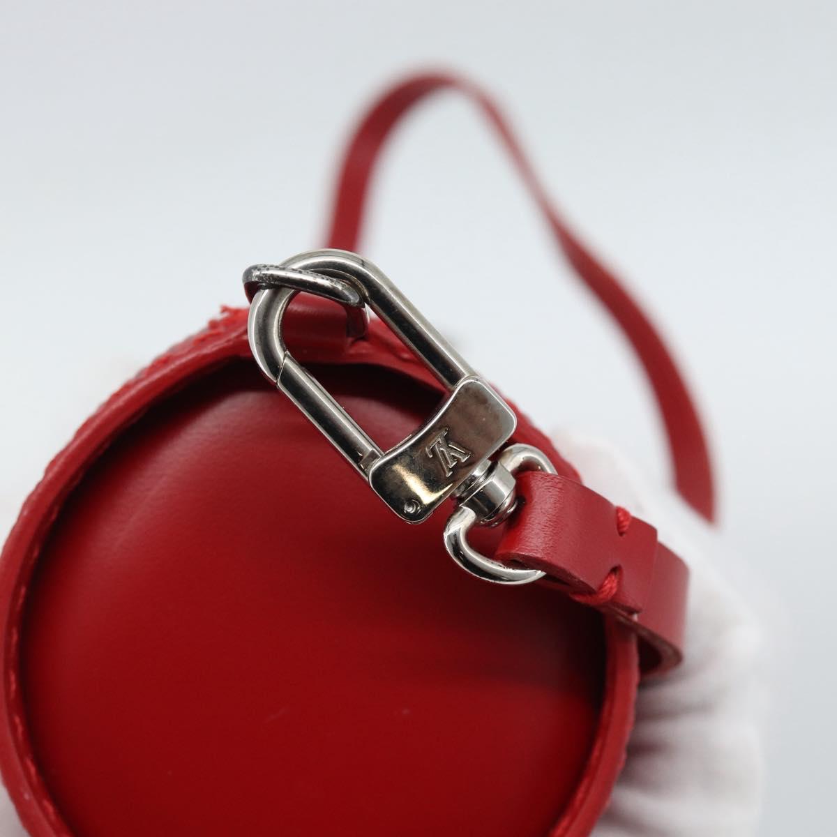 LOUIS VUITTON Epi Soufflot Pouch Accessory Pouch Red LV Auth 189594