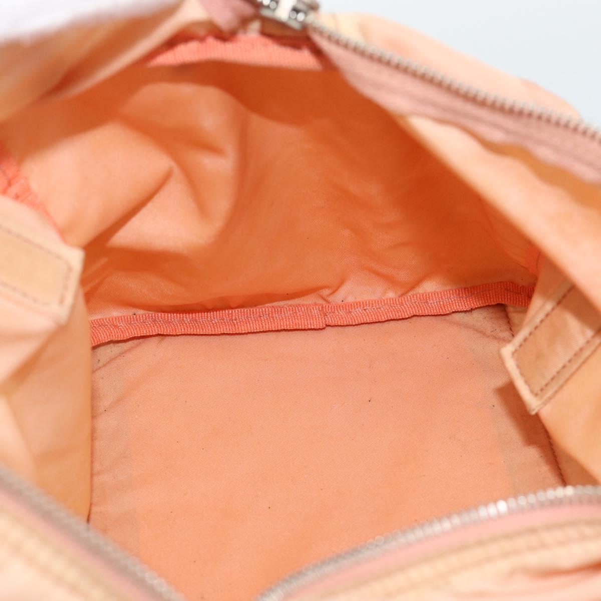 PRADA Hand Bag Nylon Pink Silver Auth 189599