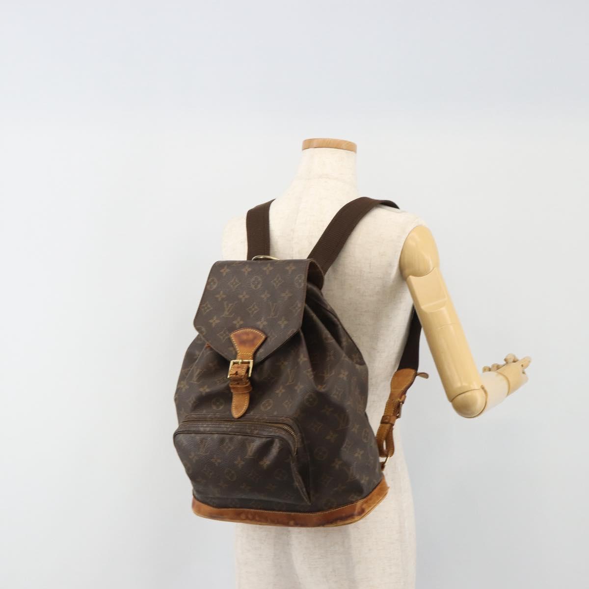 LOUIS VUITTON Monogram Montsouris GM Backpack M51135 LV Auth 189603
